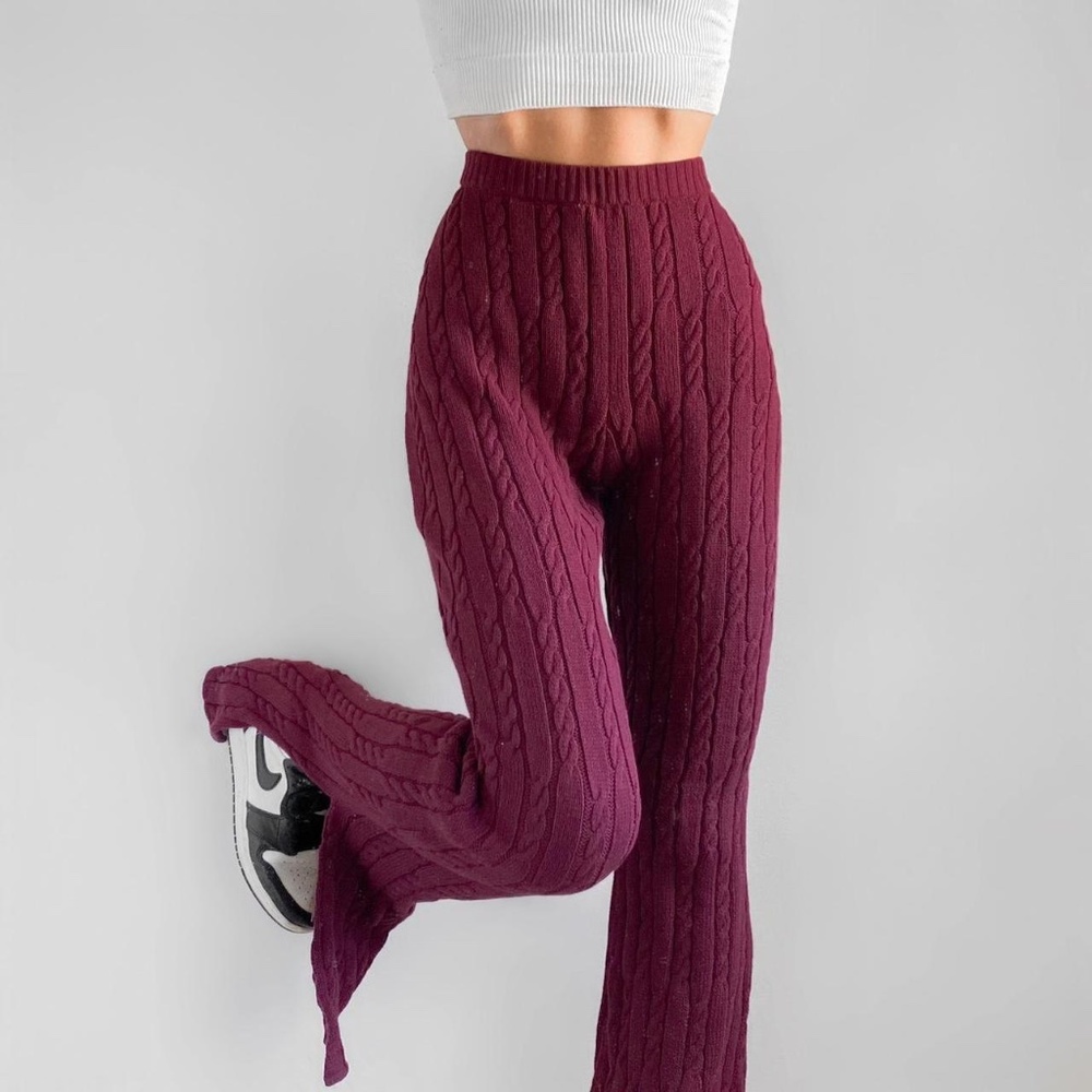 Free People Milk It Women's Burgundy Trousers